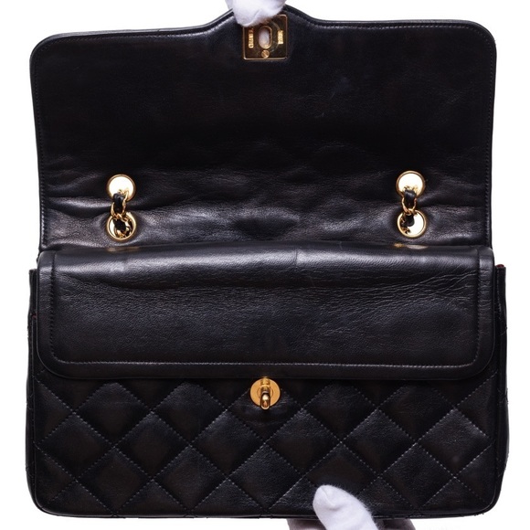 Chanel Matelasse Double Flap Chain Lambskin Black - Picture 7 of 9